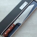 堺孝行 劍型牛刀 190mm VG10鋼 33層鎚目大馬士革 洋柄