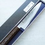 堺孝行 和牛刀 210mm VG10鋼 銀石目七彩柄 33層鎚目大馬士革