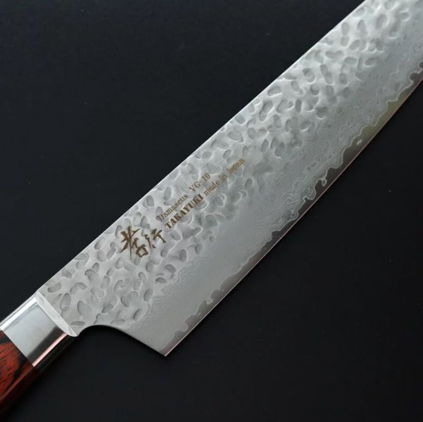 堺孝行 劍型牛刀 190mm VG10鋼 33層鎚目大馬士革 洋柄