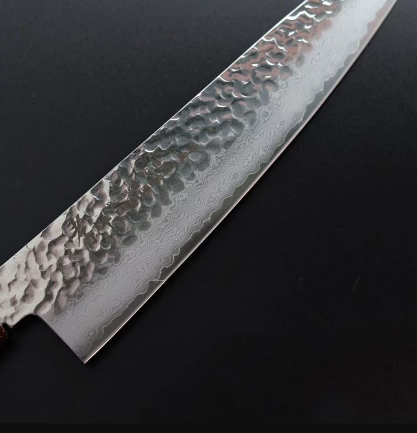 堺孝行 和牛刀 210mm VG10鋼 銀石目七彩柄 33層鎚目大馬士革