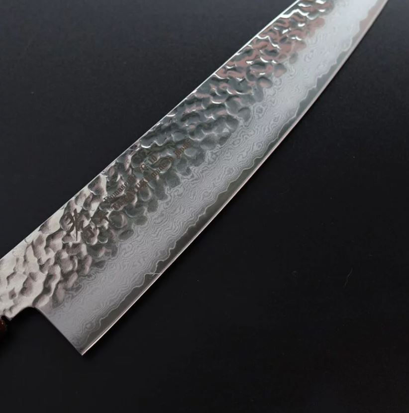 堺孝行 和牛刀 210mm VG10鋼 群青珍珠七彩柄 33層鎚目大馬士革