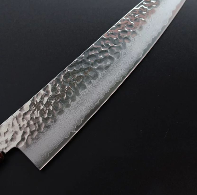 堺孝行 和牛刀 210mm VG10鋼 黑檀七彩柄 33層鎚目大馬士革
