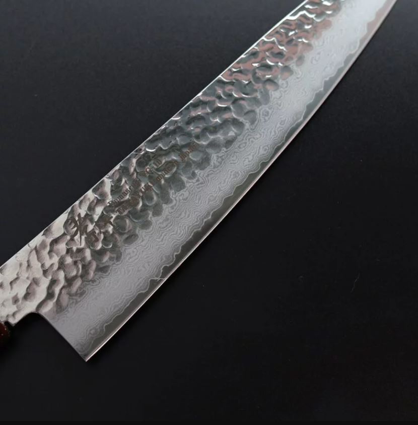 堺孝行 和牛刀 210mm VG10鋼 群青龜甲七彩柄 33層鎚目大馬士革