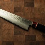 日本製槌目大馬士革紋VG10牛刀 210mm 八角和柄