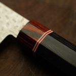 日本製槌目大馬士革紋VG10牛刀 210mm 八角和柄