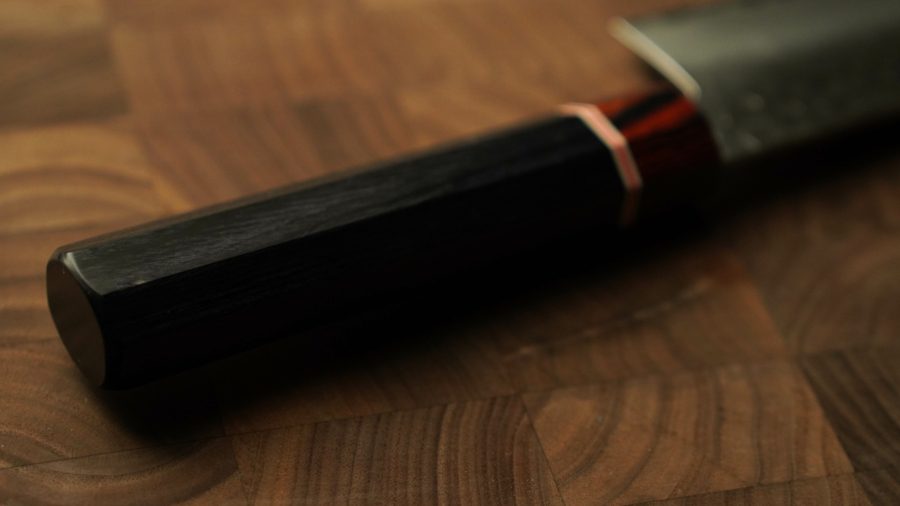 日本製槌目大馬士革紋VG10牛刀 210mm 八角和柄