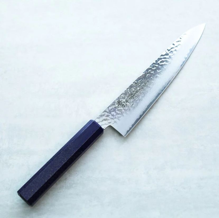 堺孝行 和牛刀 210mm VG10鋼 群青珍珠七彩柄 33層鎚目大馬士革