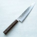 堺孝行 和牛刀 210mm VG10鋼 銀石目七彩柄 33層鎚目大馬士革