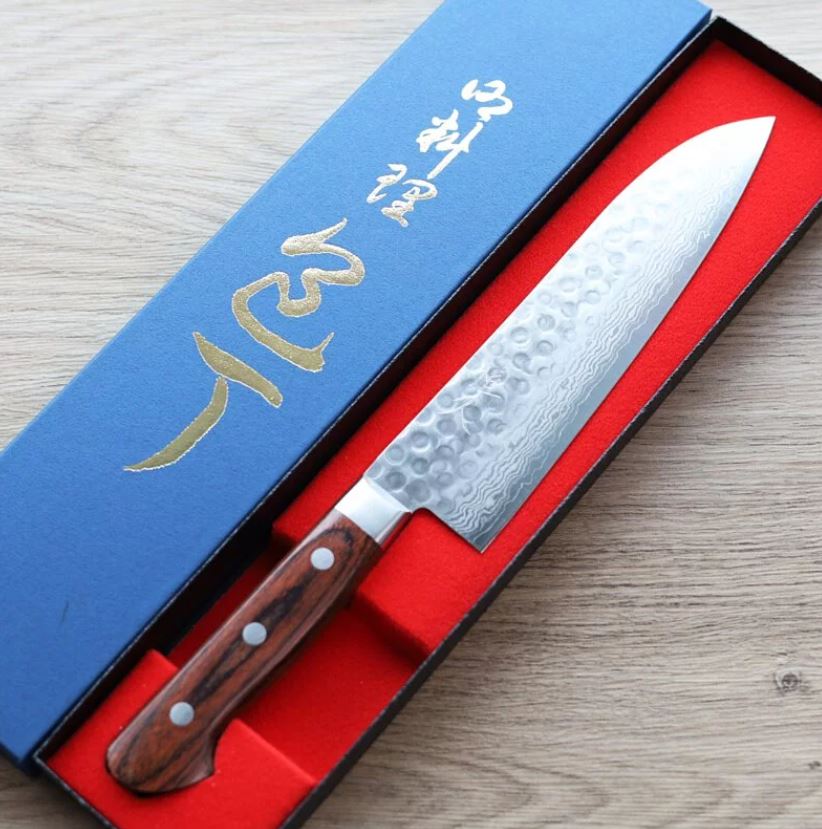 e 恆久 三德 180mm VG10鋼 墨流鎚目 洋柄