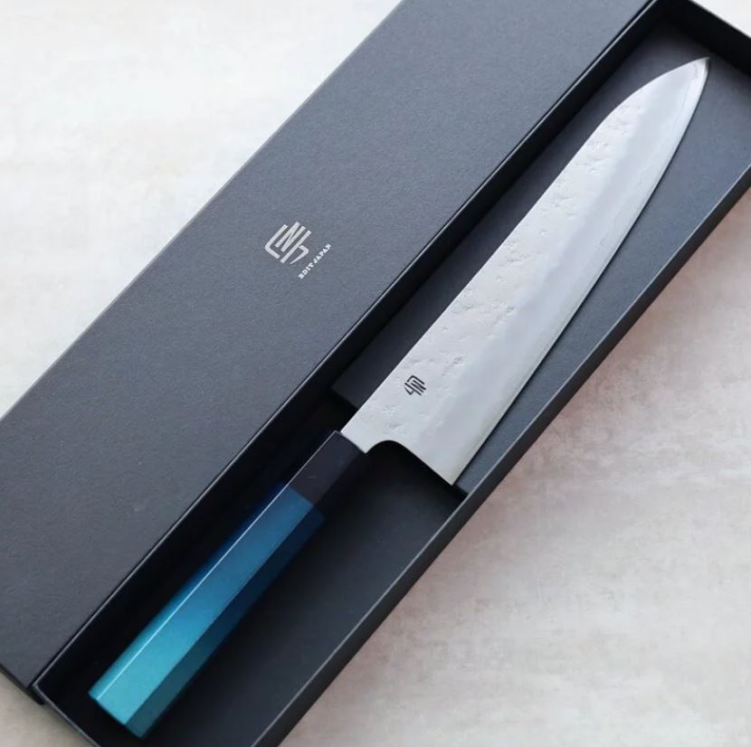 藍包丁 牛刀 210mm 銀三鋼 梨地