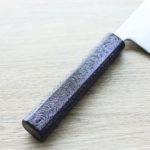 1 恆久 切付牛刀 210mm 白紙鋼 樫紫柄