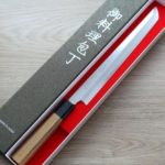 1 中川打刃物 初心 先丸柳刃 270mm VG10 墨流/付鞘