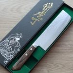 1 增谷訓生 寬版菜切刀 165mm VG10鋼 刻流 蘇格蘭柄