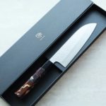 1 藍包丁 黑崎真x福井職人 三德刀 165mm VG XEOS鋼 流紋柄/紫