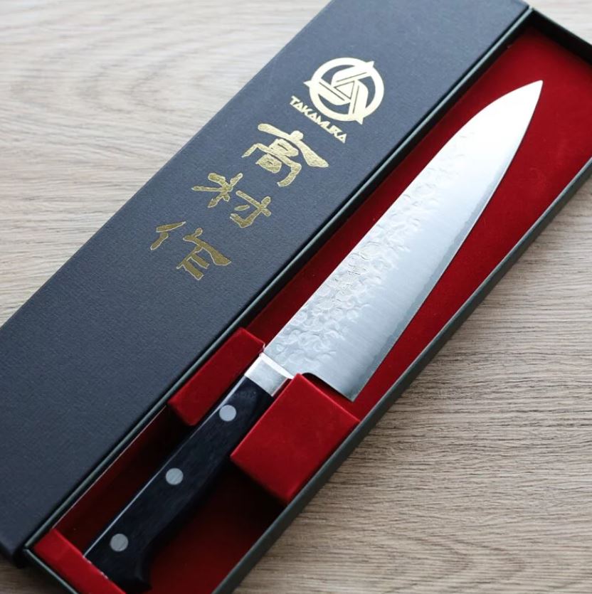 高村刃物 牛刀 180mm VG10 鎚目