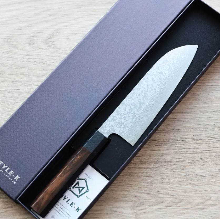 1 黑崎真 三德刀 165mm VG10鋼 大馬士革