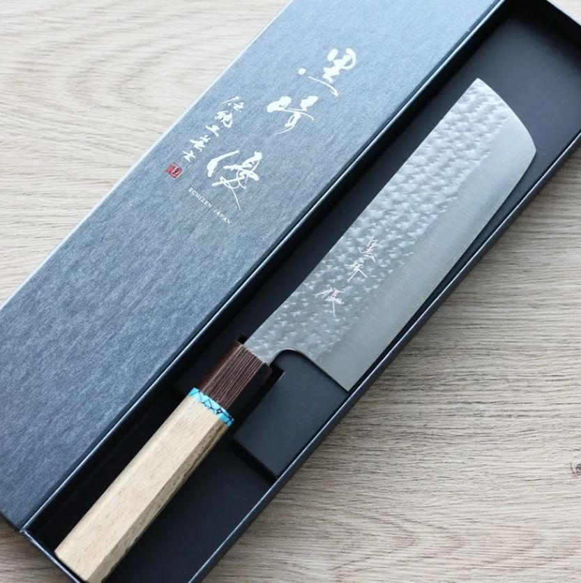 黑崎優 閃光 菜切 160mm SG2粉末HSS鋼 綠松石環柄