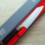 二唐刃物 切付牛刀 210mm SG2粉末HSS鋼 磨鎚目