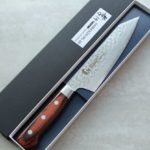 堺孝行 劍型三德 160mm VG10鋼 33層鎚目大馬士革 洋柄