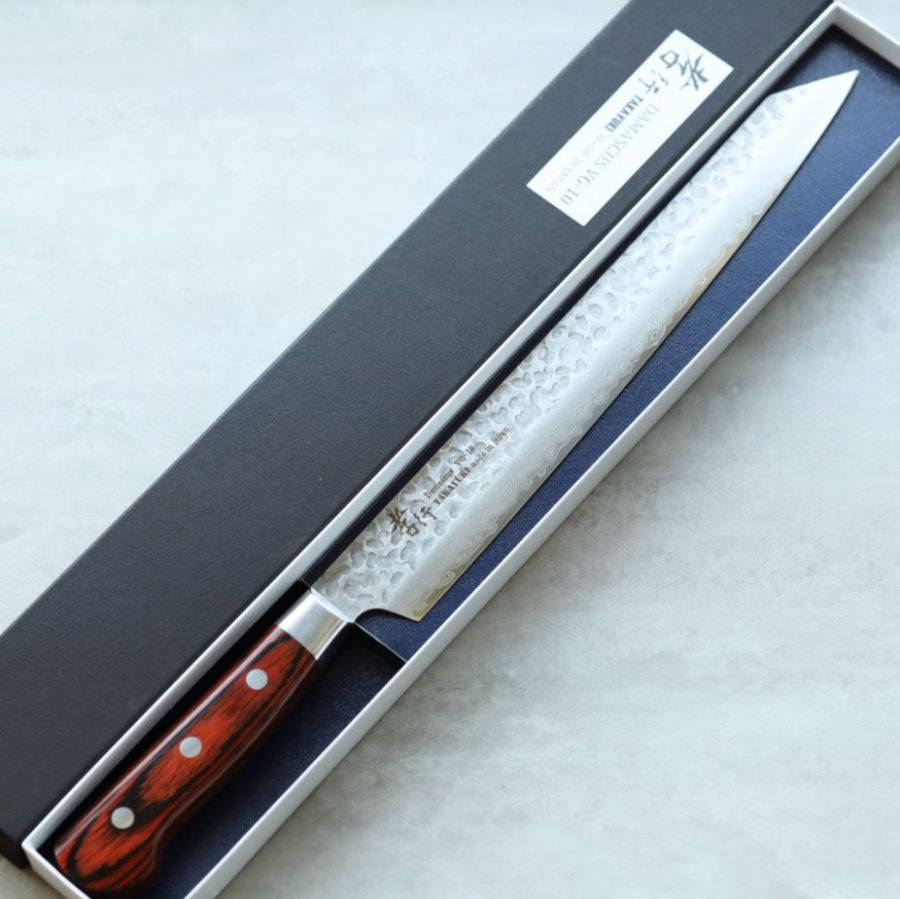 堺孝行 劍型柳刃 270mm VG10鋼 33層鎚目大馬士革 洋柄