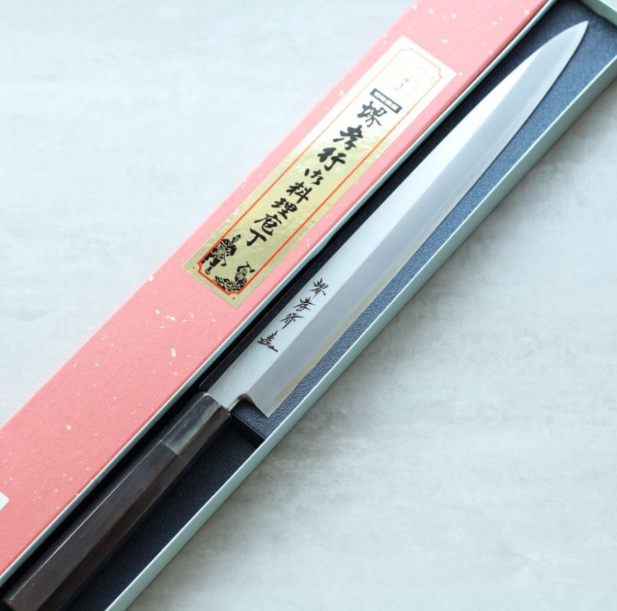 堺孝行 正夫柳刃 300mm 銀三鋼 黑檀柄