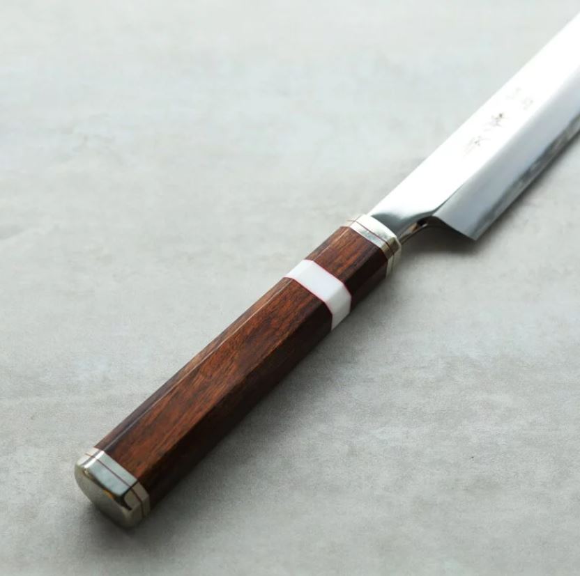 堺孝行 紫電 劍型柳刃 270mm 銀三鋼 飛燕