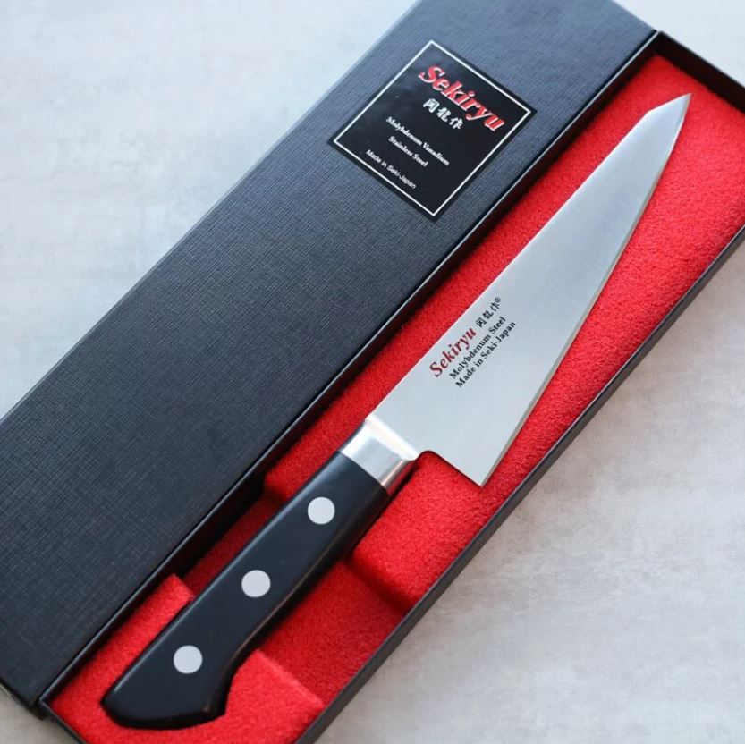 1 関龍作 骨刻刀 150mm AUS8鋼 洋柄