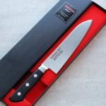 1 関龍作 三德 180mm AUS8鋼 洋柄