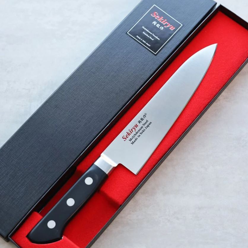 1 関龍作 牛刀 180mm AUS8鋼 洋柄