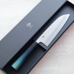 藍包丁 三德刀 165mm 銀三鋼 梨地