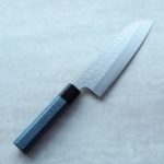 2 藍包丁 黑崎真x福井職人 三德刀 165mm VG XEOS鋼 和紙藍柄
