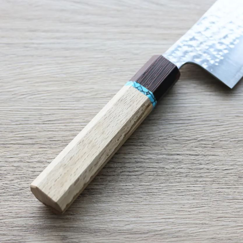 黑崎優 閃光 鋭 蔬果刀 130mm SG2粉末HSS鋼 綠松石環柄