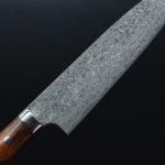 2 佐治武士 牛刀 240mm R2粉末HSS鋼 大馬士革 沙漠鐵木柄