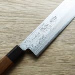 2 北岡英雄 薄刃/菜切 165mm 白紙鋼 墨流