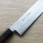 2 北岡英雄 薄刃/菜切 180mm 白紙鋼 墨流