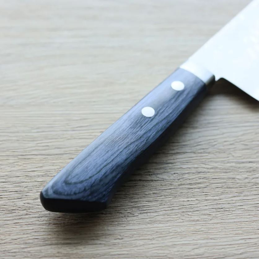 2 增谷訓生 三德刀 170mm VG10鋼 彩流 藍柄