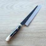 2 二唐刃物 骨刻 170mm SG2粉末HSS鋼 黑打鎚目