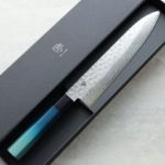 藍包丁 新牛刀 210mm VG10鋼 鎚目 大馬士革