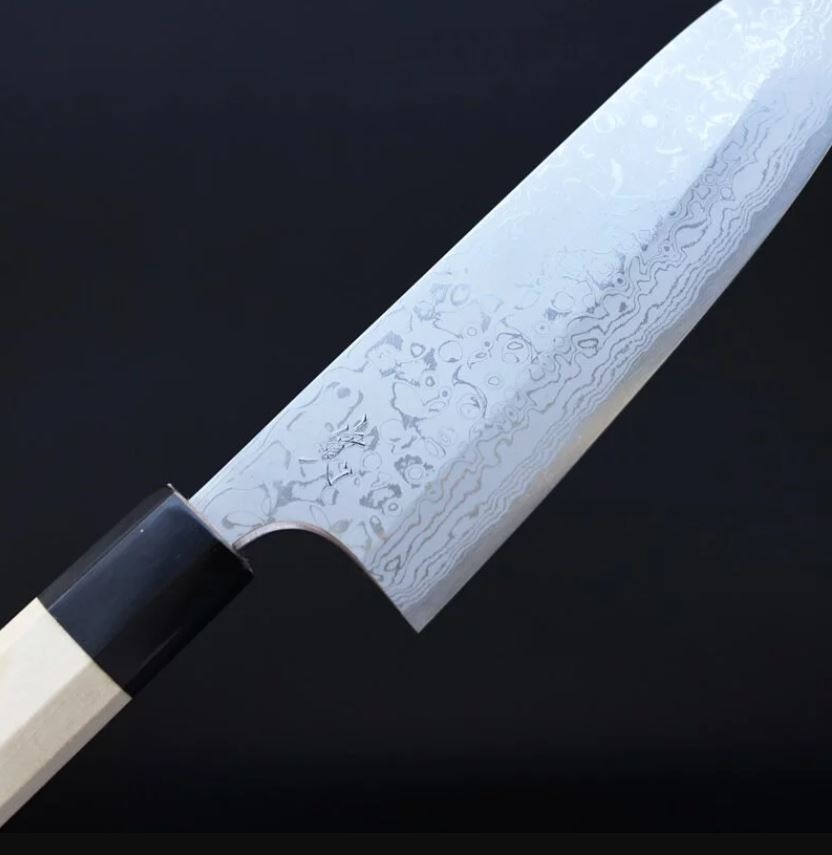 23 彌氏良寬 三德刀 單刃 165mm 白紙鋼 墨流