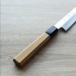 3 中川打刃物 初心 先丸柳刃 270mm VG10 墨流/付鞘