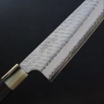 3 二唐刃物 牛刀 210mm SG2粉末HSS鋼 磨鎚目