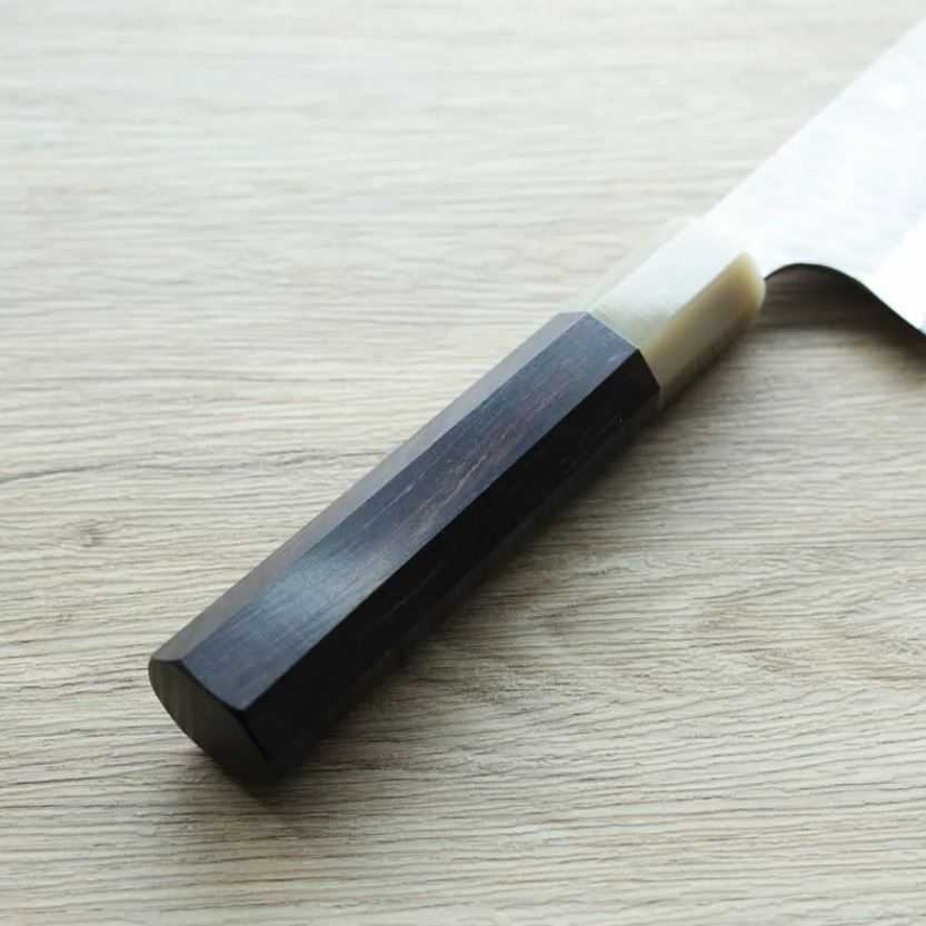 二唐刃物 切付牛刀 210mm SG2粉末HSS鋼 磨鎚目