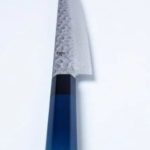 藍包丁 新筋引 240mm VG10鋼 鎚目 大馬士革