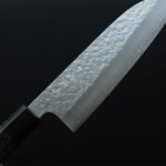 4 藍包丁 黑崎真x福井職人 三德刀 165mm VG XEOS鋼 流紋柄/橘