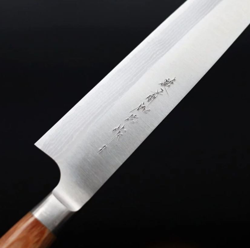 加茂勝康 牛刀 240mm VG10鋼<br>大馬士革