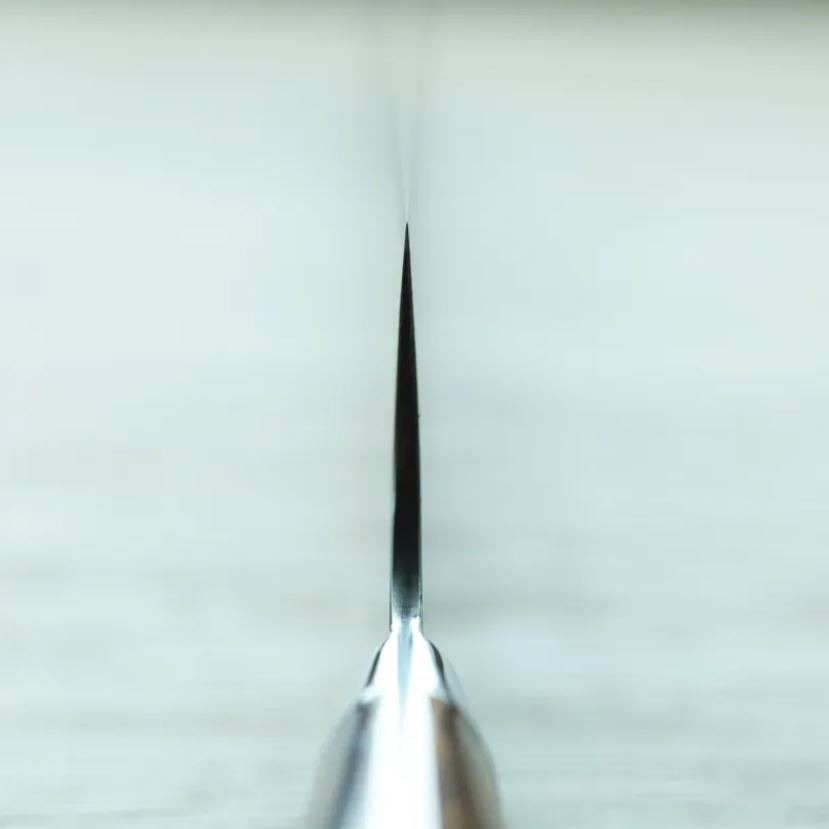 4 佐治武士 牛刀 240mm R2粉末HSS鋼 大馬士革 沙漠鐵木柄