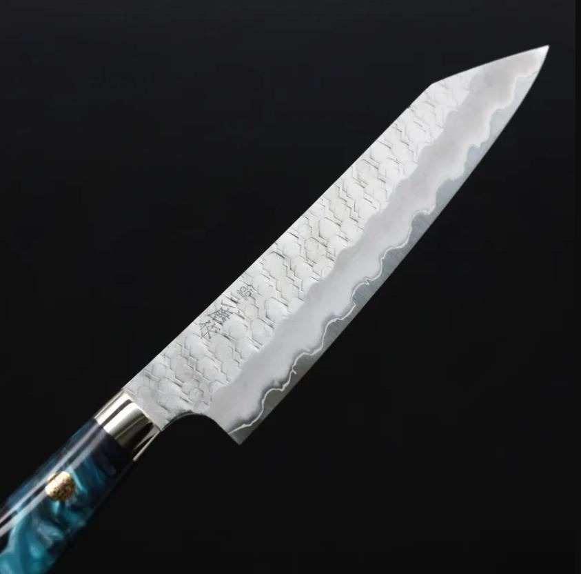 4 二唐刃物 切付蔬果 150mm SG2粉末HSS鋼 磨鎚目 壓克力柄