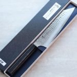 堺孝行 和劍型牛刀 190mm VG10鋼 黑檀七彩柄 33層鎚目 大馬士革
