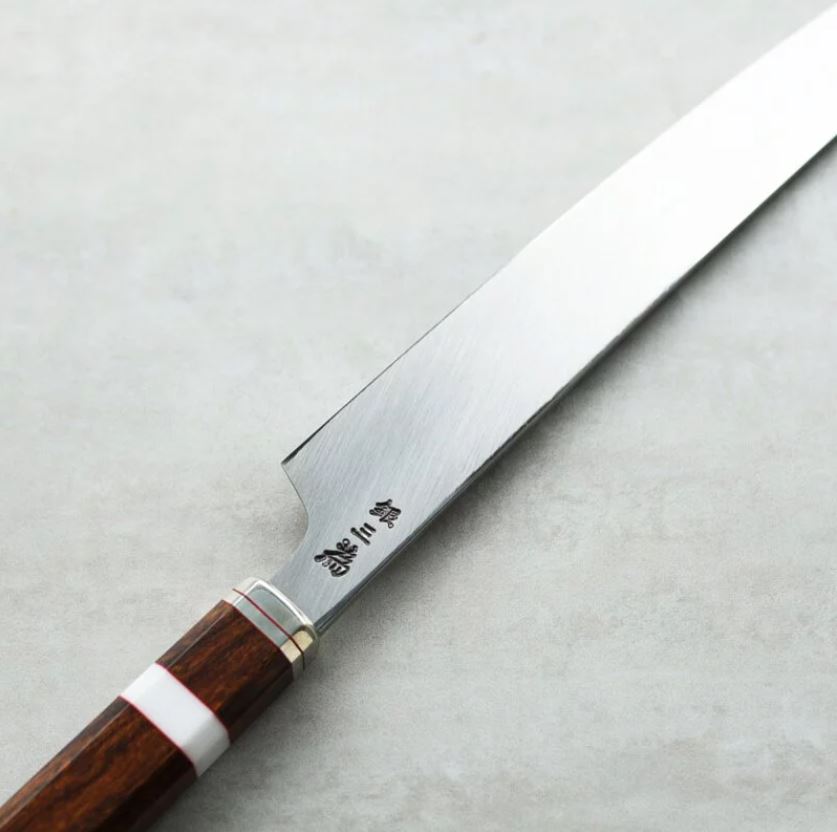 堺孝行 紫電 劍型柳刃 270mm 銀三鋼 飛燕