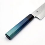 藍包丁 新牛刀 210mm VG10鋼 鎚目 大馬士革